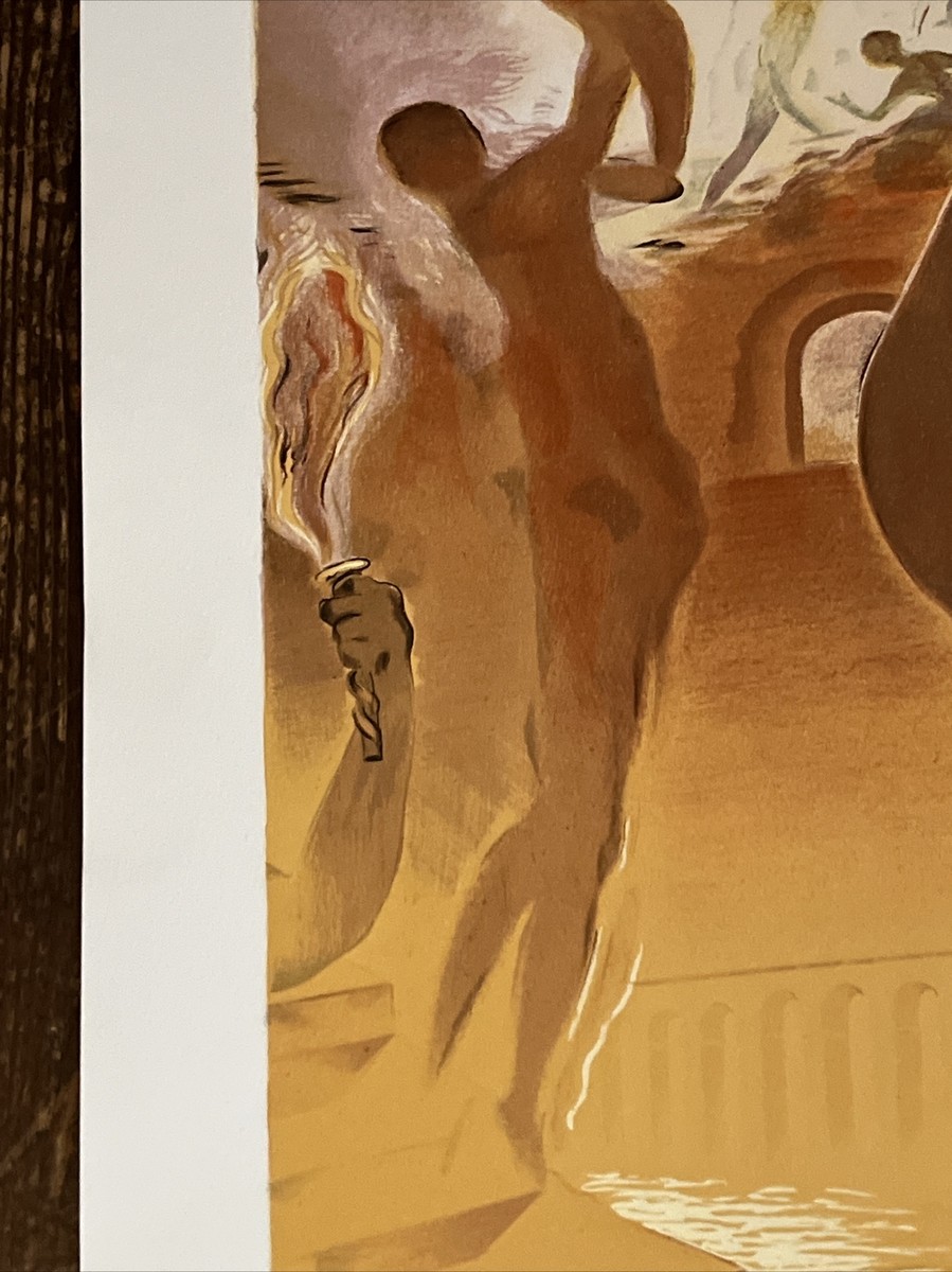 SALVADOR DALI SIGNED LITHOGRAPH 1982 COSMIC ATHLETE #40/55 PROOF