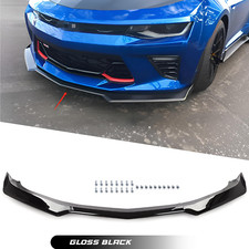 Fits For 16-22 Chevy Camaro 1le Style Gloss Black Front Bumper Lip Splitter Abs