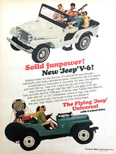1965 Jeep V-6 Universal Photo New Funpower. It Flies Vintage Print Ad 1965 Jeep V-6 Universal Photo New Funpower. It Flies Vintage Print Ad