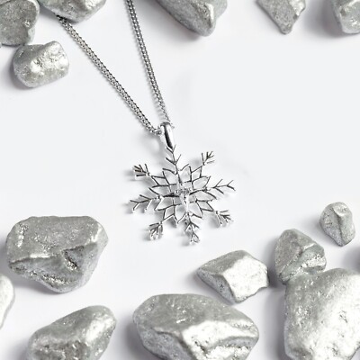 Funkelnde Silber Schneeflocke Halskette Weihnachtsschmuck Schneeflocke Schmuck Geschenk