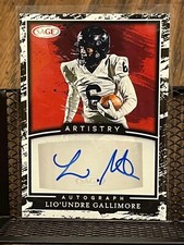 LIO'UNDRE GALLIMORE 2022 SAGE ARTISTRY PARALLEL ROOKIE VALDOSTA AUTOGRAPH AUTO!!