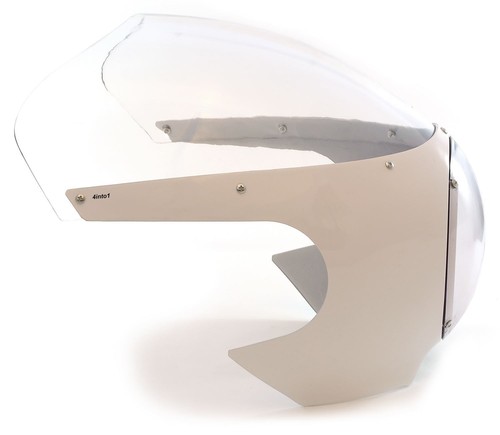 Cafe Racer Retro Drag Racing Motorcycle Fairing - White - Clear ...