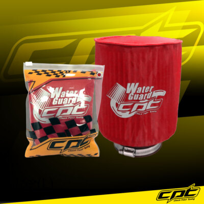 Universal Water Guard Cold Air Intake Pre-Filter Cone Filter Cover Red - Large