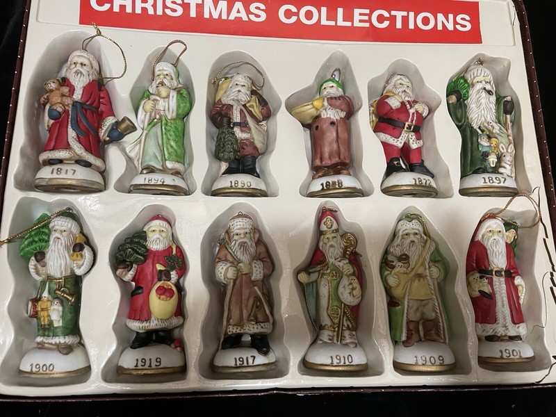 Christmas Collection Of Santa Throughout The Years Ornaments 