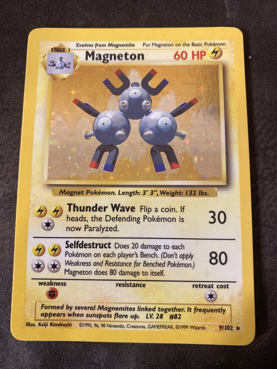 MAGNETON SHADOWLESS レアコイル 英語 シャドーレス Pokemon Shadowless Magneton 9/102 Base Set Holo MP | eBay