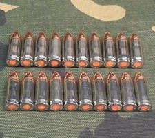 9MM LUGER SNAP CAPS  SET OF 20 (NICKEL+ORANGE) REAL 115GN WEIGHT!!!