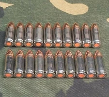 9MM LUGER SNAP CAPS  SET OF 20 (NICKEL+ORANGE) REAL 115GN WEIGHT!!!