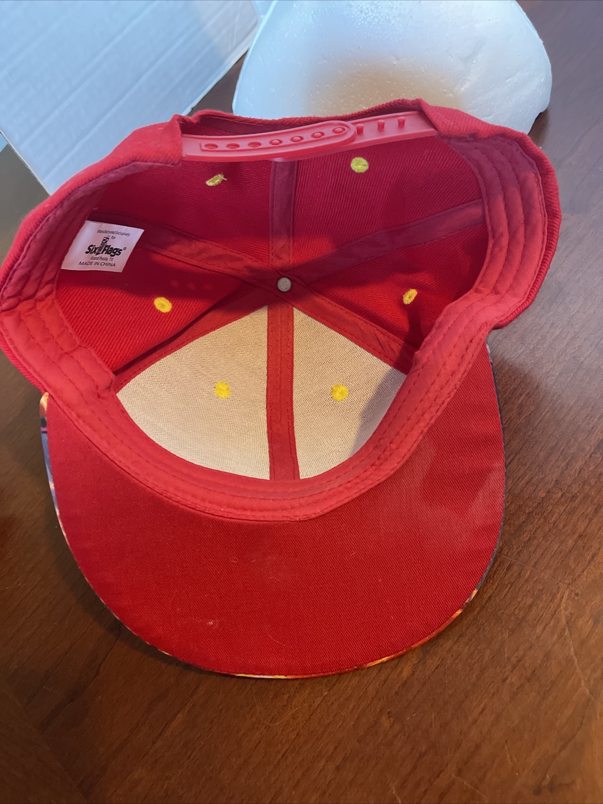 Flash Red Baseball Hat Cap Adjustable Six Flags - image 7