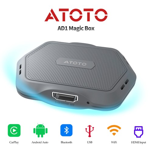 ATOTO AD1-GY Magic Carplay Box Bluetooth HDMI Box Wireless Adapter
