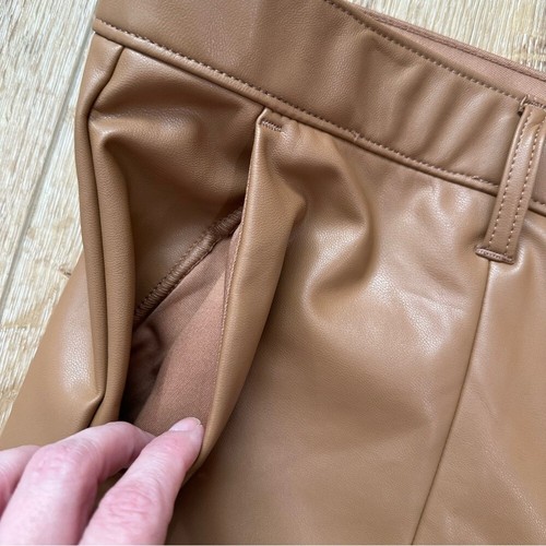Abercrombie & Fitch Brown Faux Leather The Skinny Ultra High Rise Size 37/24 NWO - Picture 5 of 9