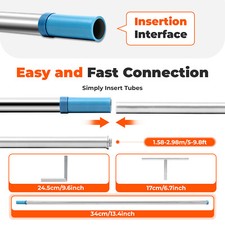 20ft x 10ft Heavy Duty Telescopic Wedding Backdrop Stand Fit Weddings Party Deco