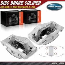 2x Front Left & Right Side Brake Caliper w/ Bracket for Saab 9-3 2003 2005-2011