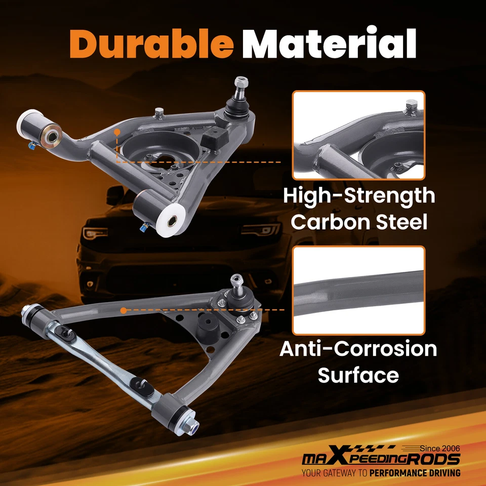 Front Upper & Lower Control Arms Set For 1968-1974 Chevy Nova 67-69 Camaro - Image 2 of 4