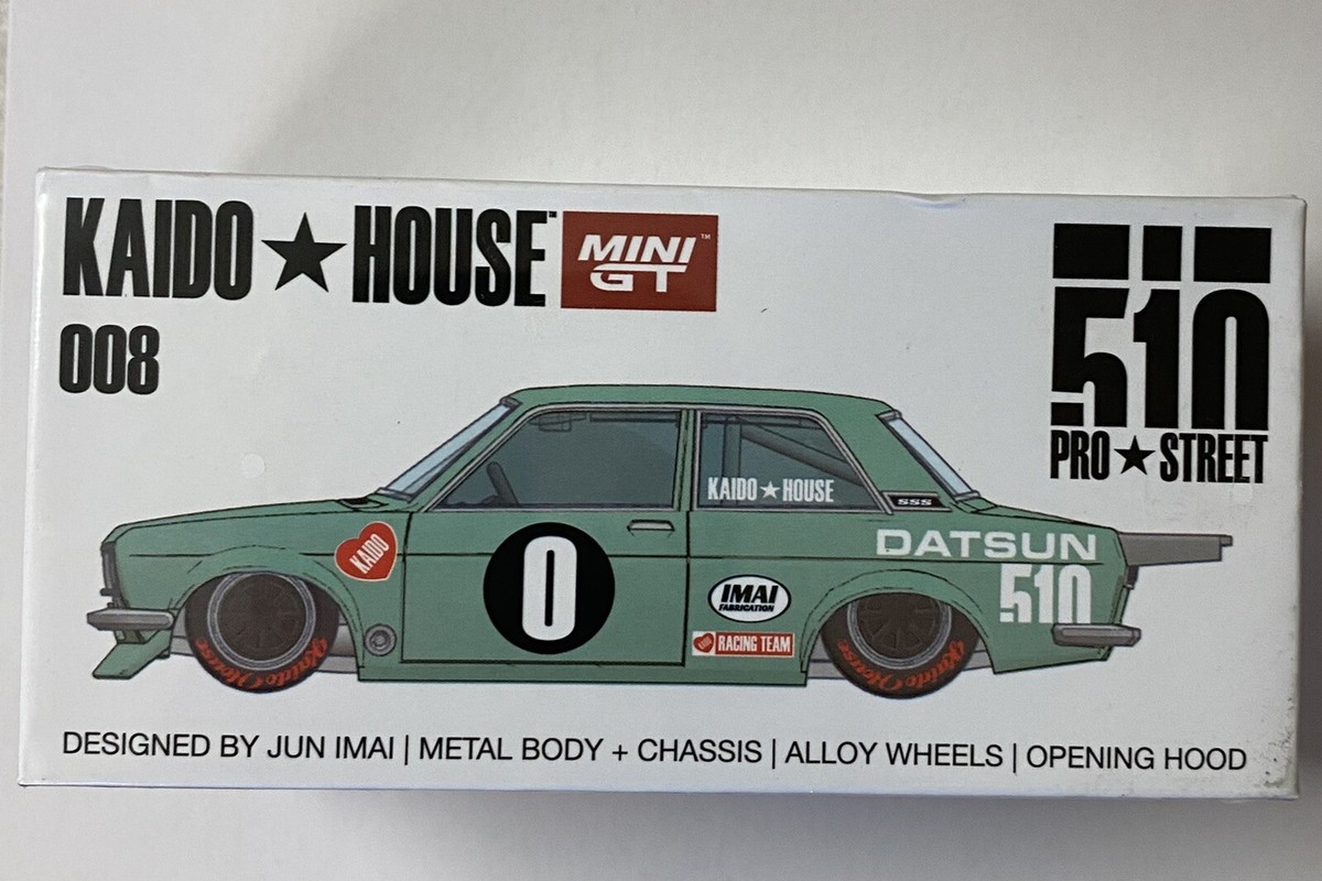 Mini GT 1/64 Kaido House #008 Datsun 510 Pro Street Green