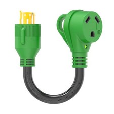 4 Prong 30 Amp to 30 Amp RV Generator Adapter Cord 12 Inch, STW 10/3, L14-30P...