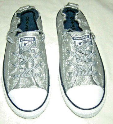 silver sparkly converse shoes