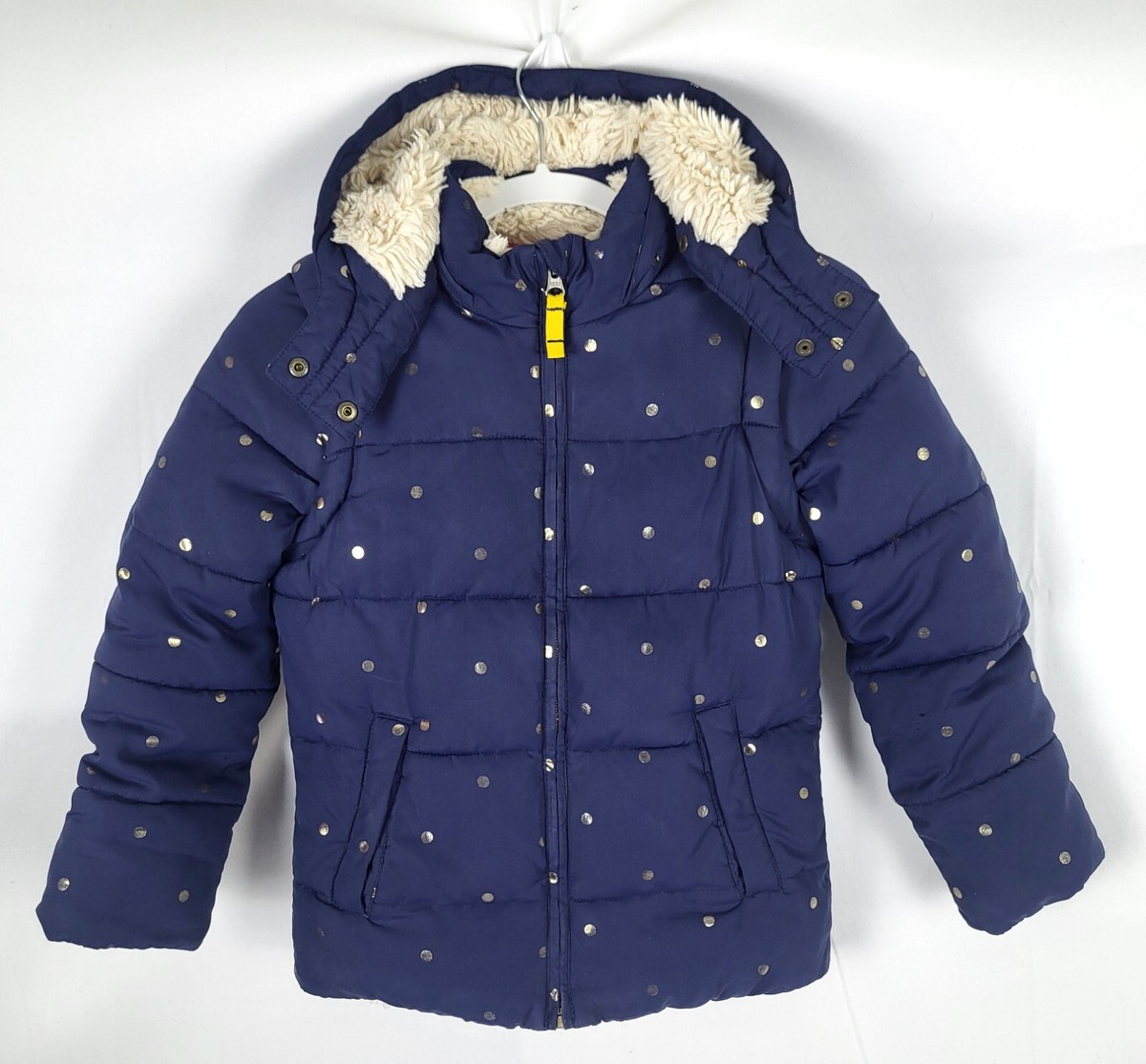 Manteau Bébé Fille Boots Mini Club - Taille 3-6 Mois - Imprimé Pois Bleu - Occasion Très Bon état
