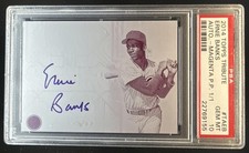 2014 Topps Tribute Ernie Banks Auto Framed Printing Plates Magenta #1/1 PSA 10
