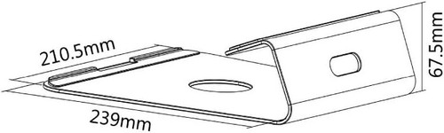 Newstar NSLS025 Raised Aluminium Laptop Stand - Silver Silver Raised Laptop Stan - Afbeelding 5 van 5