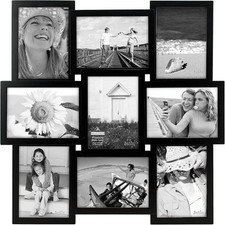 9 Opening Collage Picture Frame Wall Mount High Quality Art Display 5x7 Photos