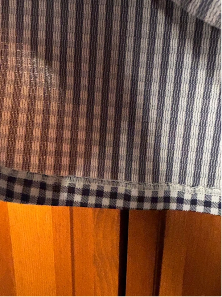 Vestido retro colegiala vintage para niños años 70 apliques de manzana a cuadros manga roja Foto 4 de 4