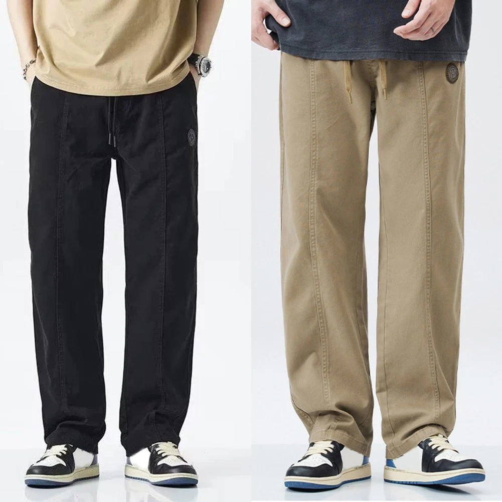 Men's Lightweight Straight Leg Pants Ideal for Spring and Summer Outings