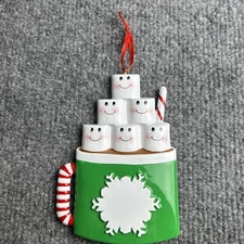 Christmas Ornament Can Be Personalized Hot Cocoa Mug With 6 Marshmallows New