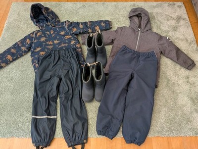 Mikk-Line Winterkleidung Gr. 110/116, Winterjacke, Schneehose, Winterstiefel