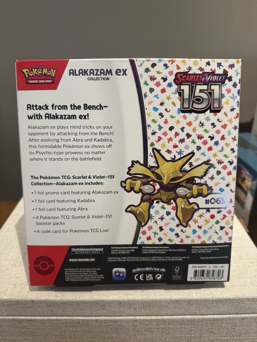 pokémon trading card game 151 alakazam ex box Pokémon TCG Scarlet & Violet 151 Alakazam ex Collection Box- English