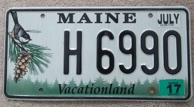 2017 Maine Vanity License Plate H 6990 - Vacationland