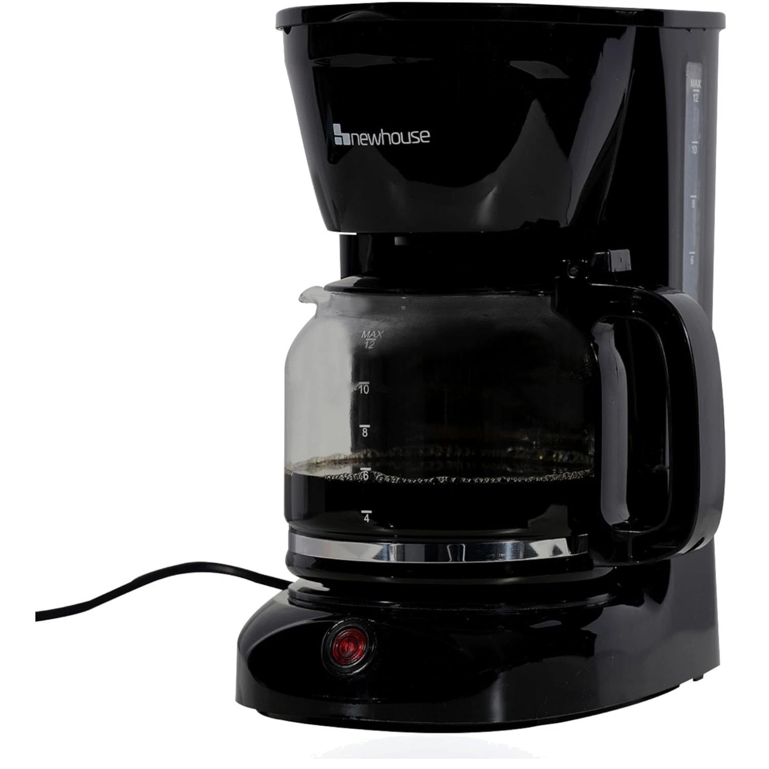 Eco-Friendly 12-Cup Coffee Maker with Metal Basket