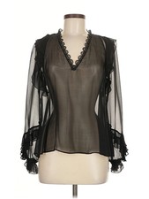Intermix Women Black Long Sleeve Blouse M