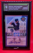 2024 Panini Prospect Edition - Ryan Lasko #1 Blue Wave Prizm Signatures /75 9 MT