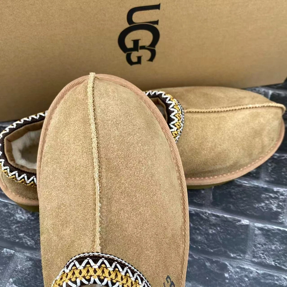 UGG Women's Tasman Chestnut Women's Shoes Suede Wool Slippers with Box US 6-11 - Image 2 of 4