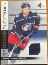 2019-20 SP Rookie Authentics Jerseys Emil Bemstrom #134 Columbus Blue Jackets