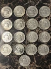 Mixed Date BU 17 Coin Roll Franklin Half Dollars 90% Silver