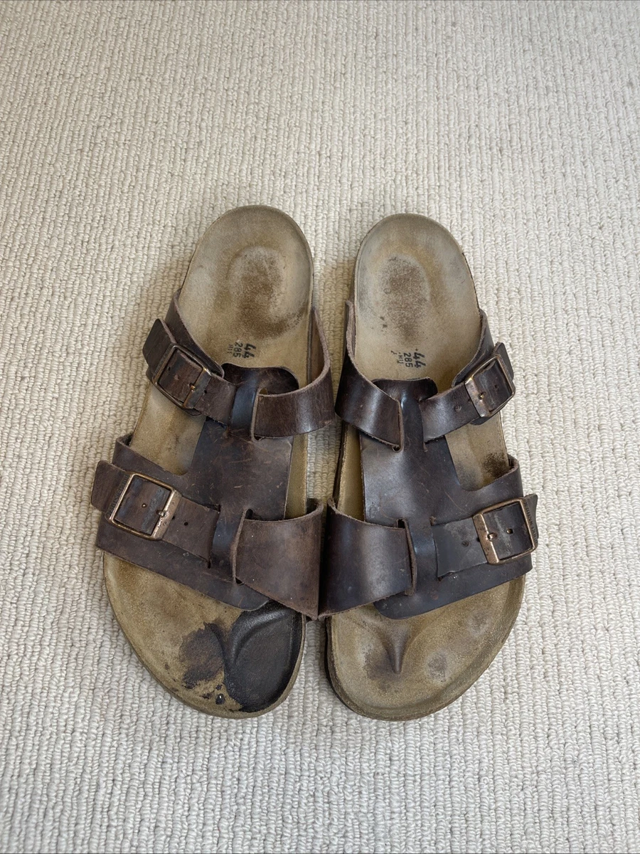 Birkenstock Riva Habana Oiled Leather Sandals Men\'s 44 US 11 Rare Discontinued Riva Oiled Leather | Habana Jet Brown – Genuins USA main image 3