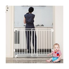 29-45" No Bottom Bar Baby Gate for Stairs, 2-in-1 Auto Close Dog Ga... Fast Ship