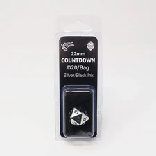 Image Mission Kikyosha 20-sided Metal Countdown Dice, 22mm, Black