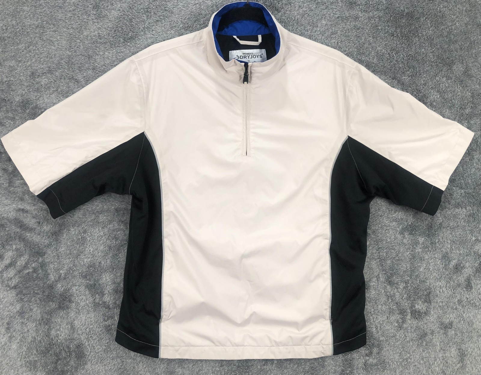 FootJoy DryJoys Jacket Womens Medium Waterproof Windshirt Golf Black White M