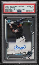 2021 Bowman Chrome Prospect Auto Yiddi Cappe #CPA-YC PSA 9 MINT Auto ya6