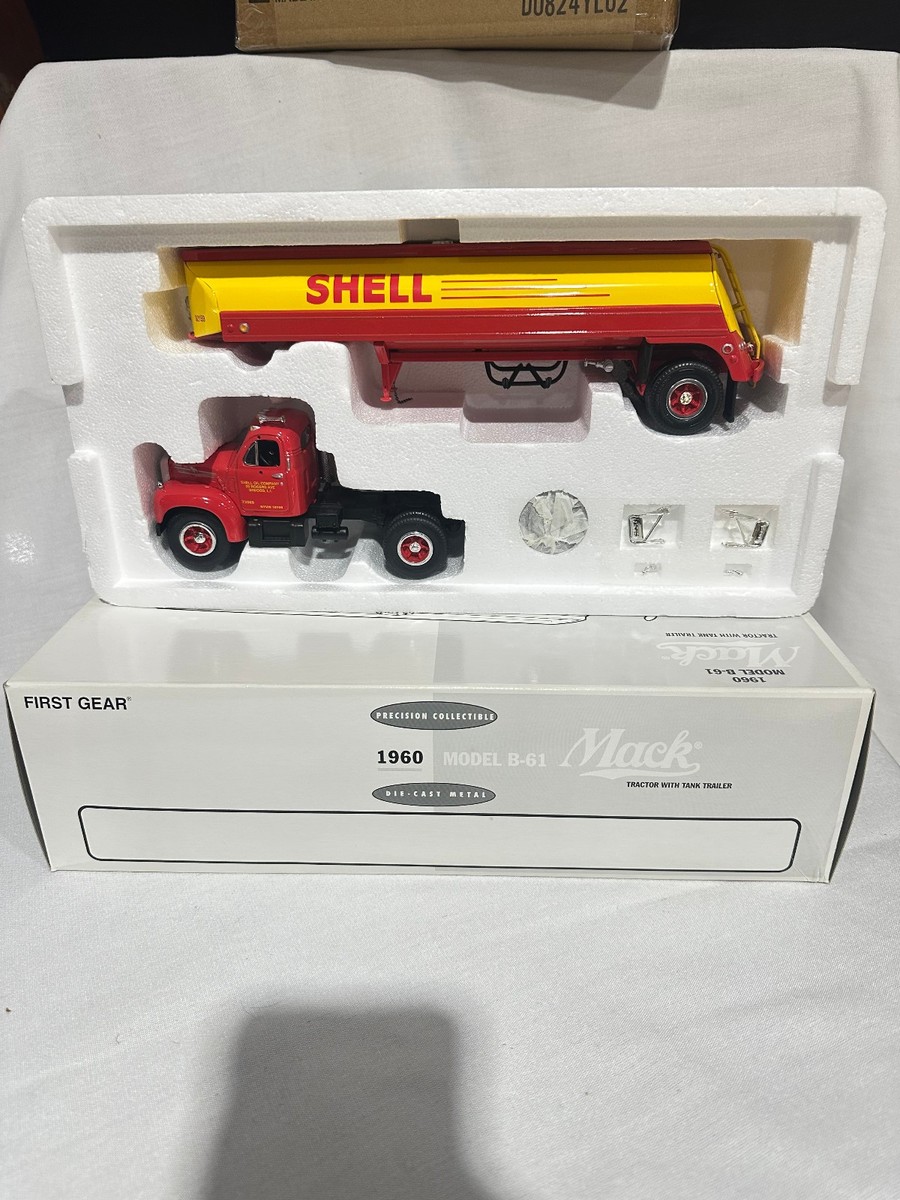 Shell Oil 1960 Mack B-61 Truck With Tanker Trailer By First Gear 1
