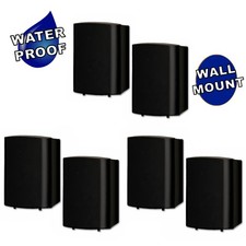 Theater Solutions TS425ODB Indoor / Outdoor Speakers Mountable Black 3 Pair Pack