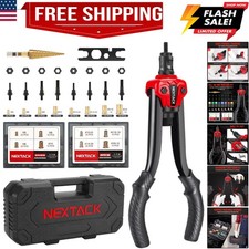 Rivet Nut Tool Kit with a Step Drill Bit, 120 Nutserts, Heavy Duty Rivnut Too...