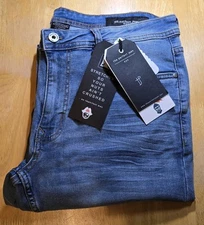 NWT The Perfect Jean NYC NWT 33x36 Blue, Slim Fit, Denim Pants Faded
