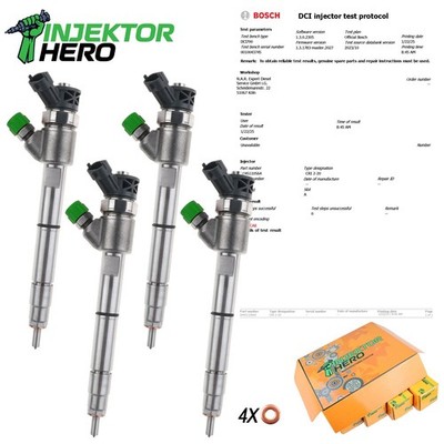 4x 0445110564 Bosch Einspritzdüse Injektor Iveco Daily 110 129 132 kW 5801644454