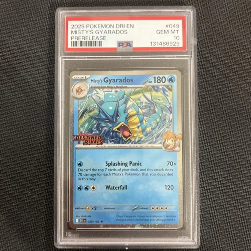 PSA 10 Misty's Gyarados Prerelease Destined Rivals 2025 Pokemon #049