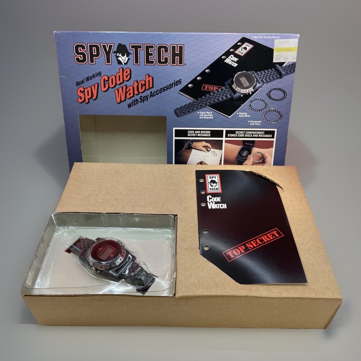 Tyco Spy Tech Spy Code Watch “New In Box” Complete Vintage 1990