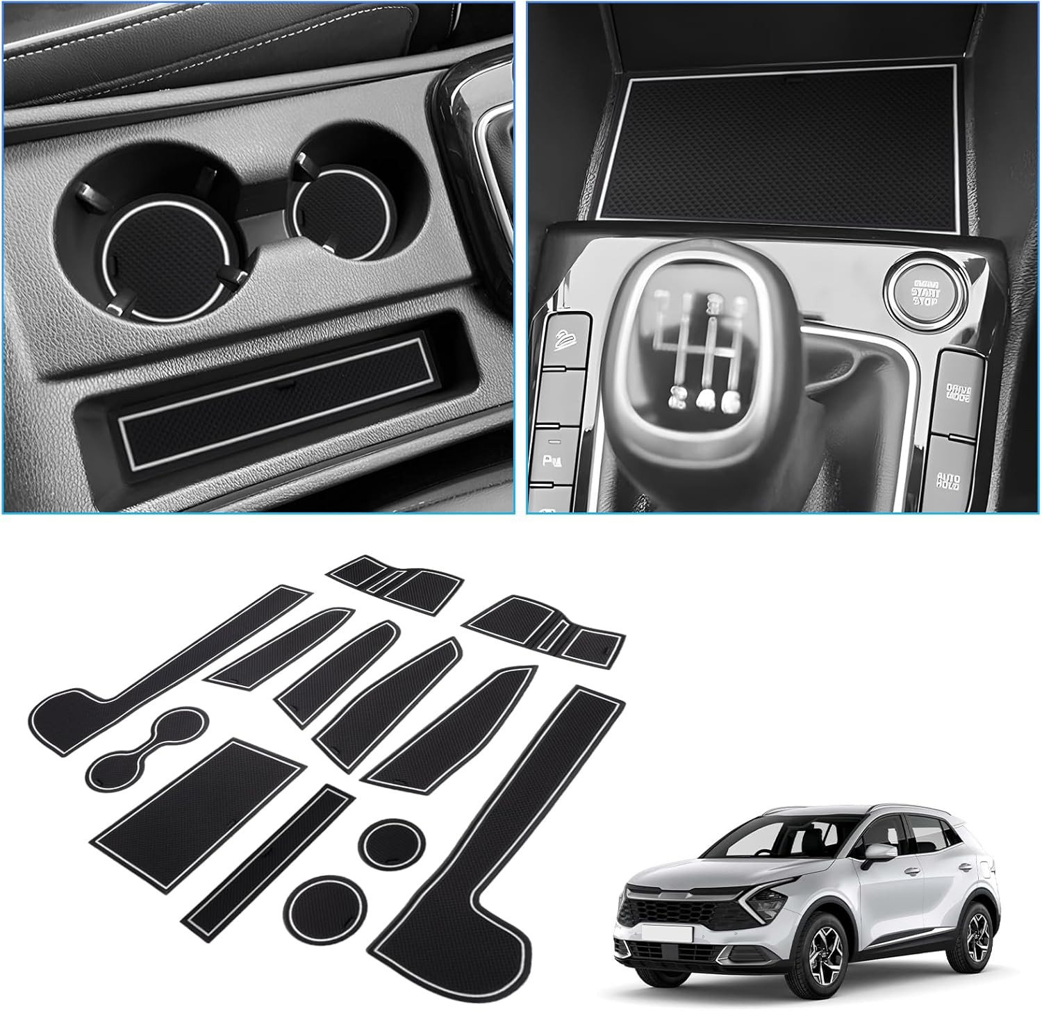 NQ5 Compatibile Con Kia Sportage NQ5 2022 2023 2024, Tappetini Antiscivolo per C