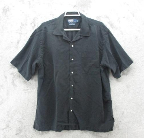 90s Polo Ralph Lauren Caldwell Shirt Mens L Black Loo… - Gem